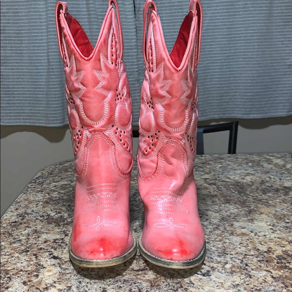 Pink cowboy boots